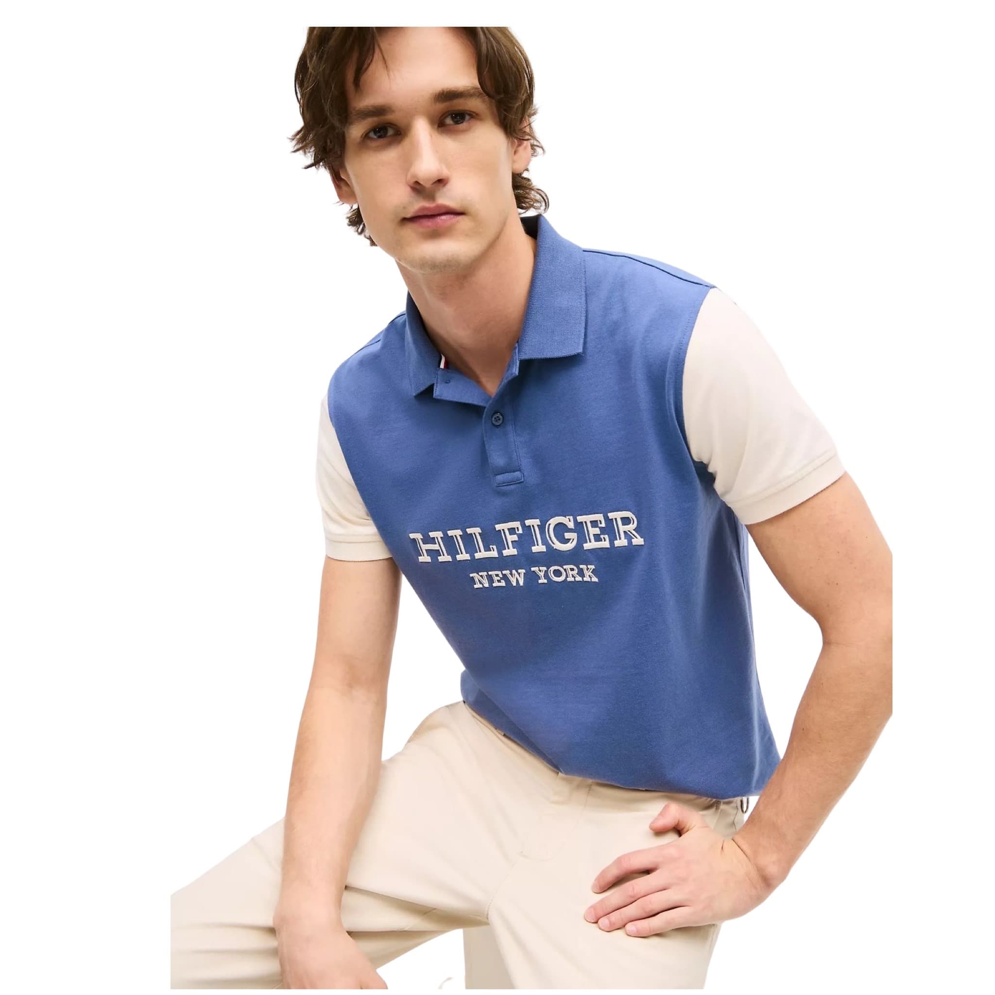 Regular Fit Monotype Colorblock Polo
