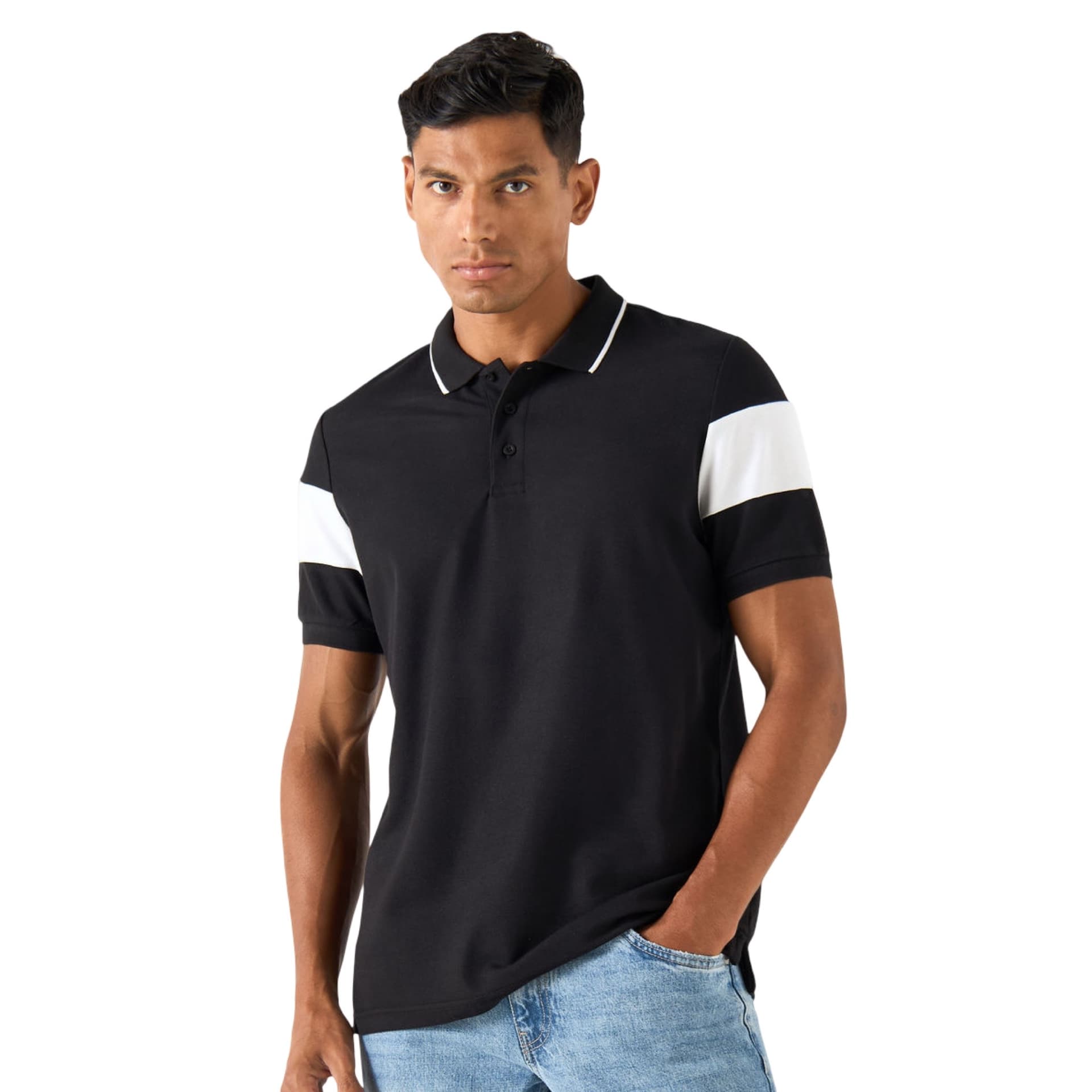 Colourblock Polo T-shirt