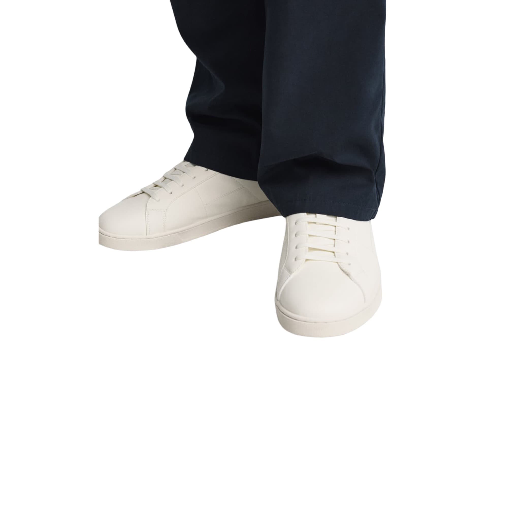 Lace-Up White Trainers