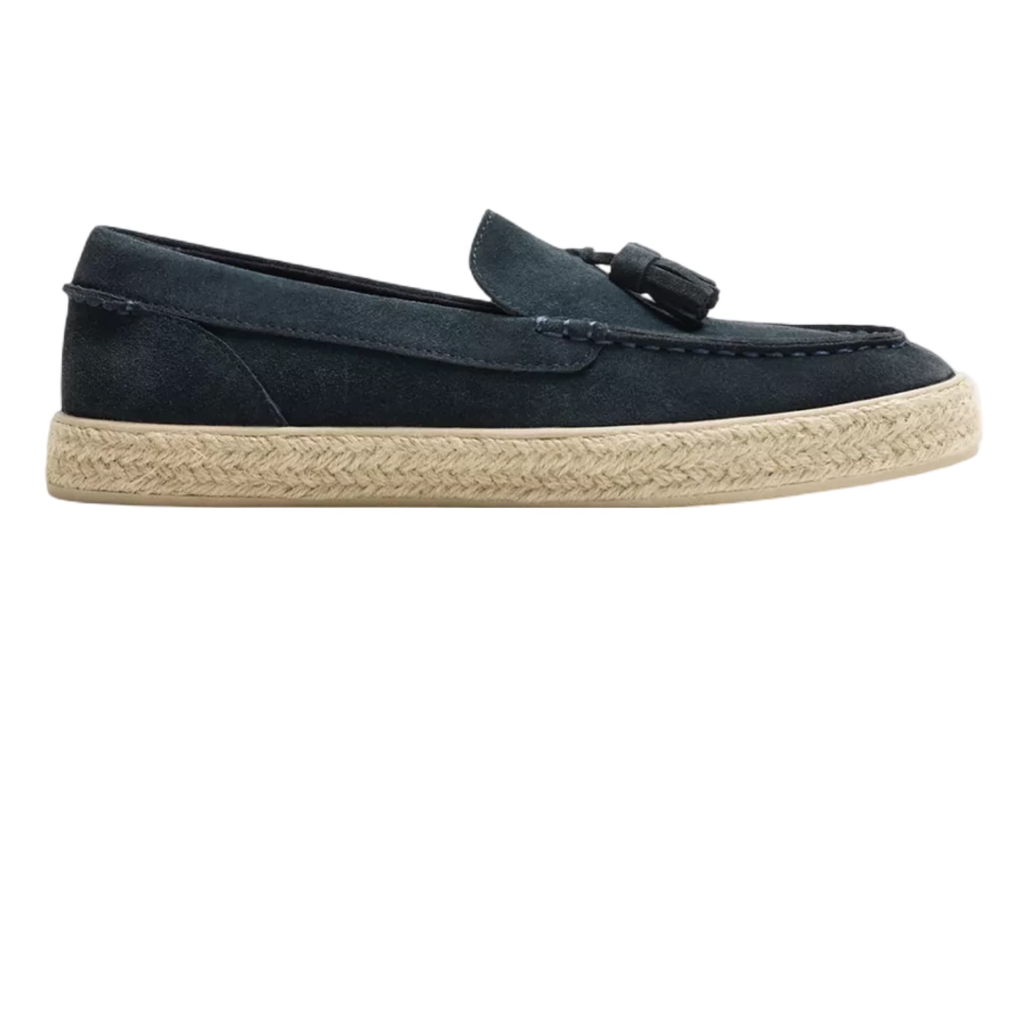 Causal Leather Jute Loafers