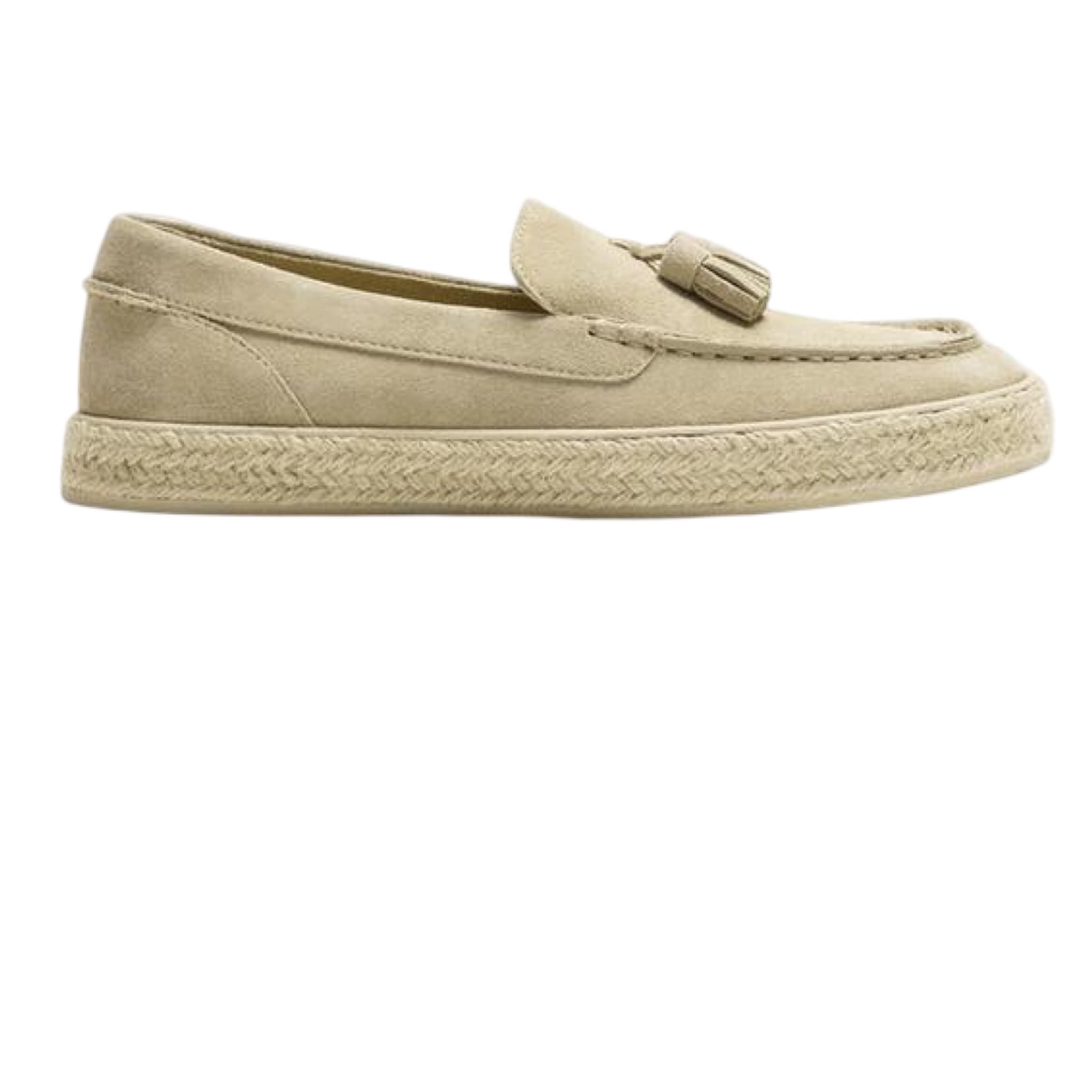 Causal Leather Jute Loafers