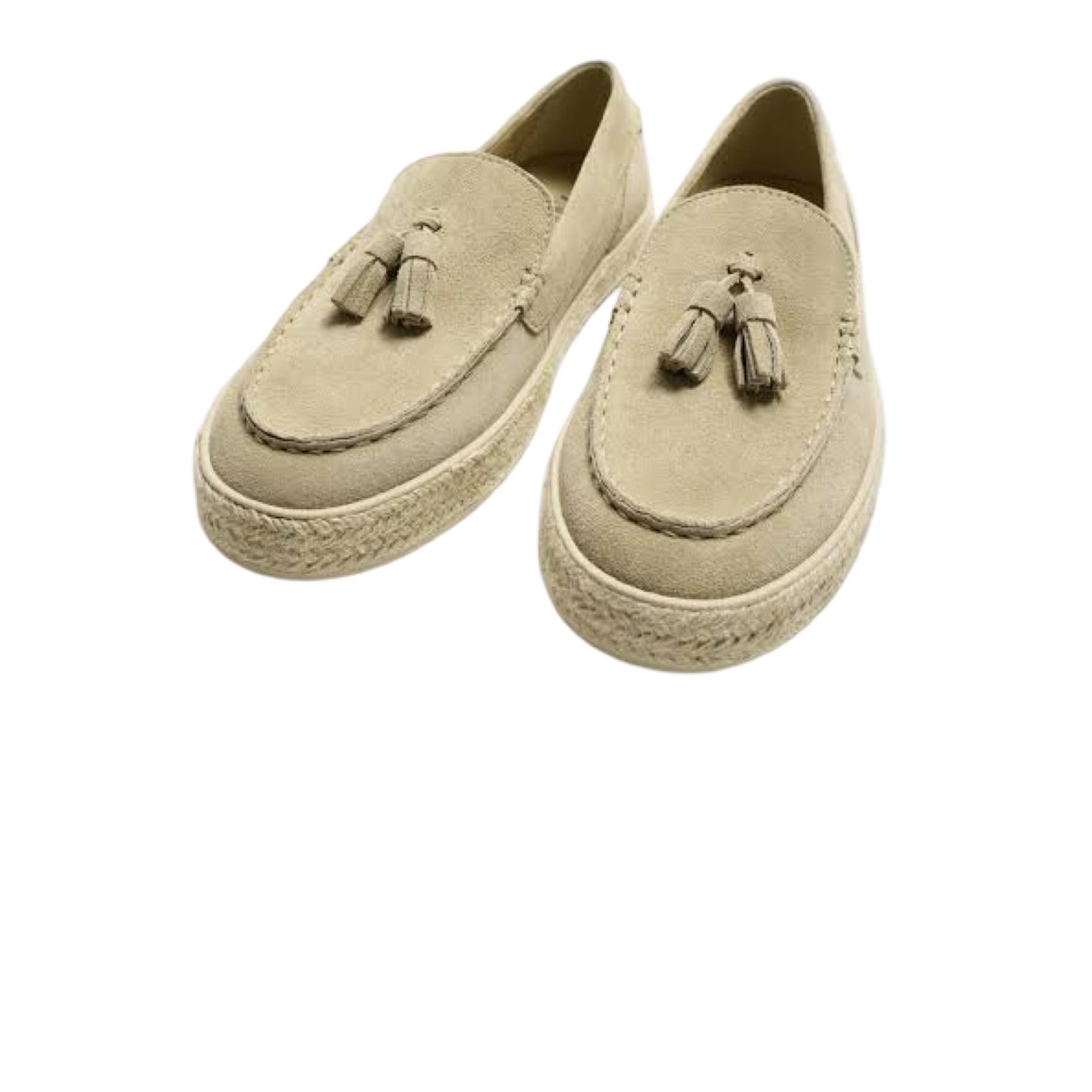Causal Leather Jute Loafers