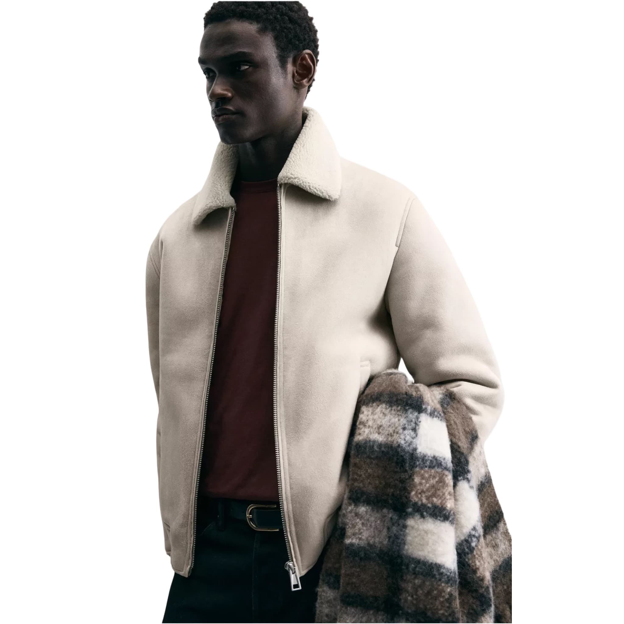 Double Faced Faux Suede Jacket