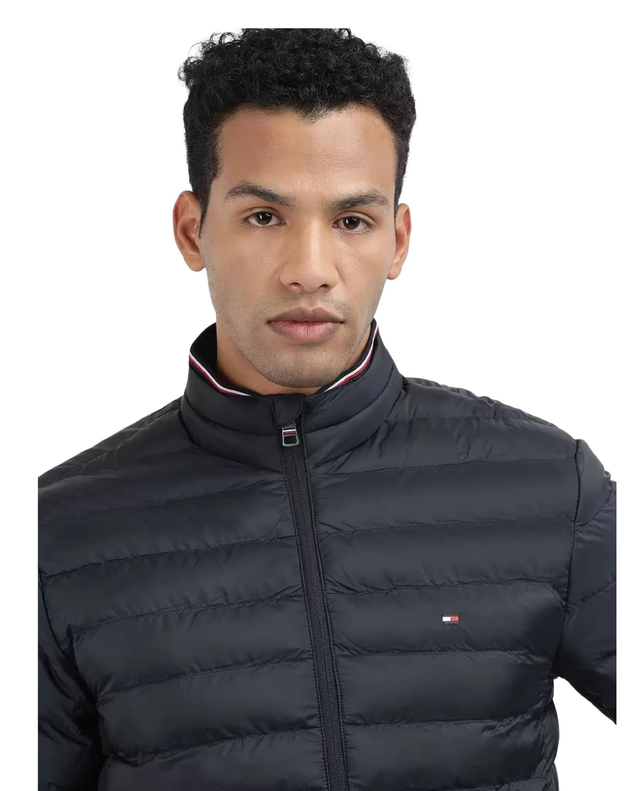Men’s Solid Mock Collar Puffer Jacket