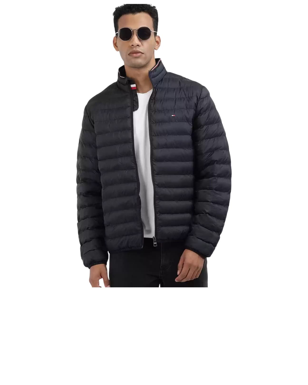 Men’s Solid Mock Collar Puffer Jacket