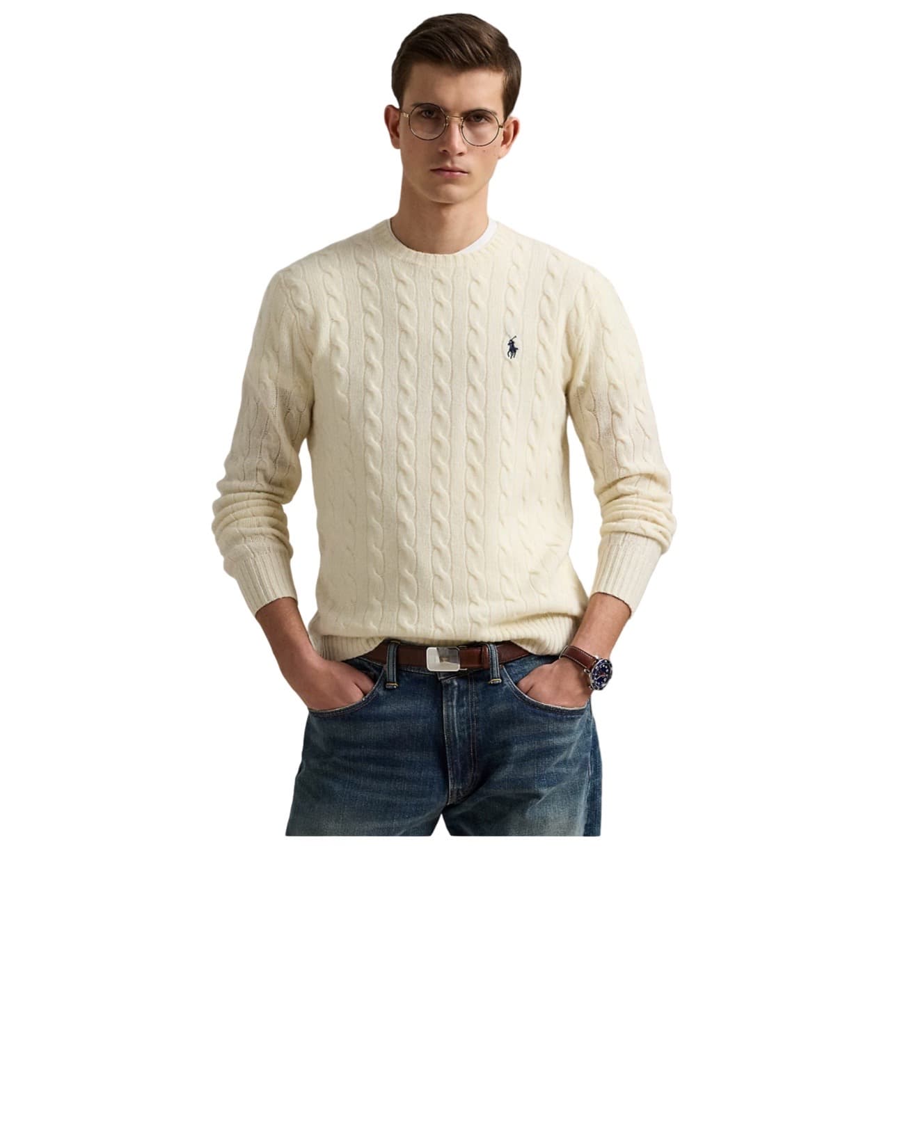 Cable-Knit Wool-Cashmere Sweater