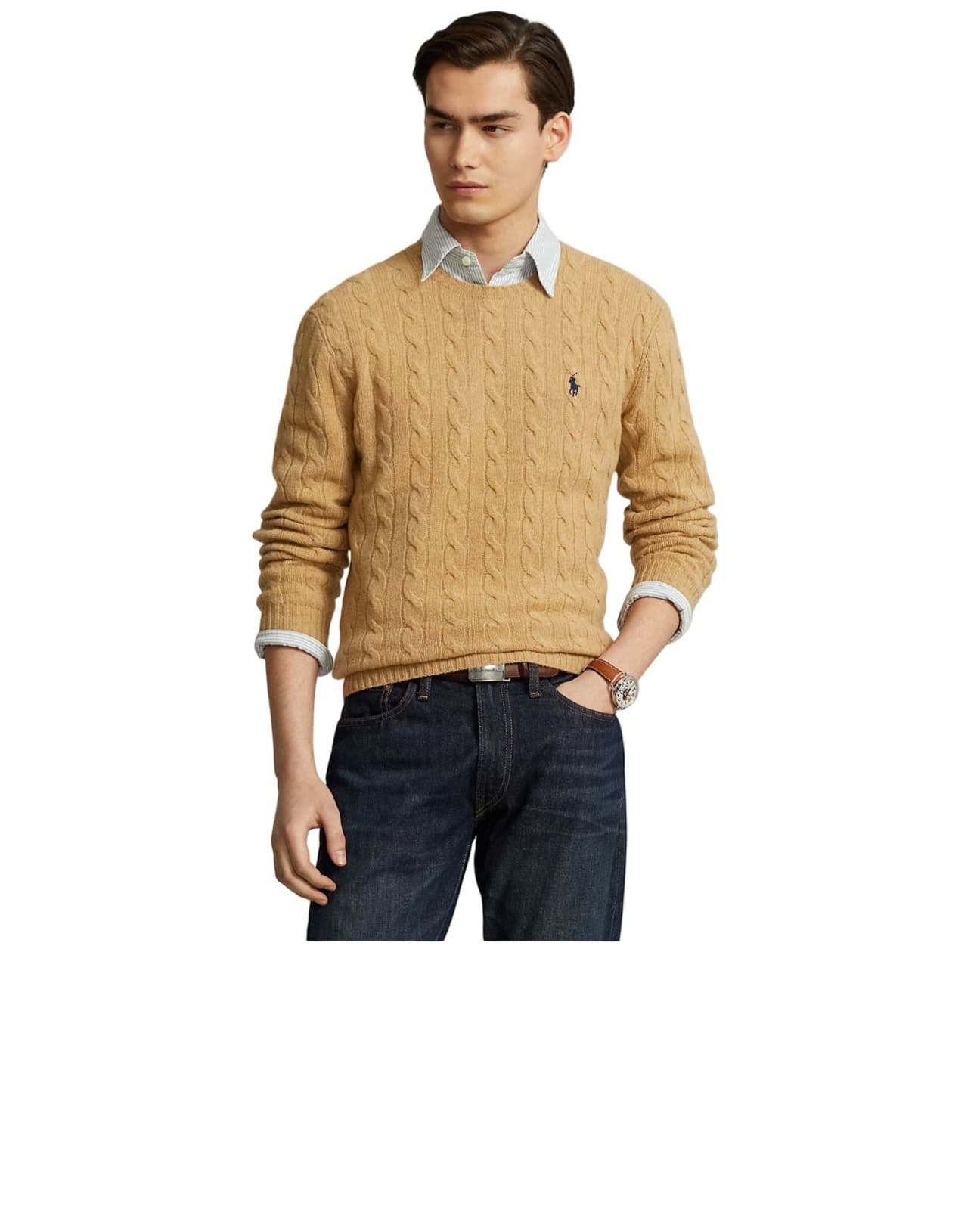 Cable-Knit Wool-Cashmere Sweater