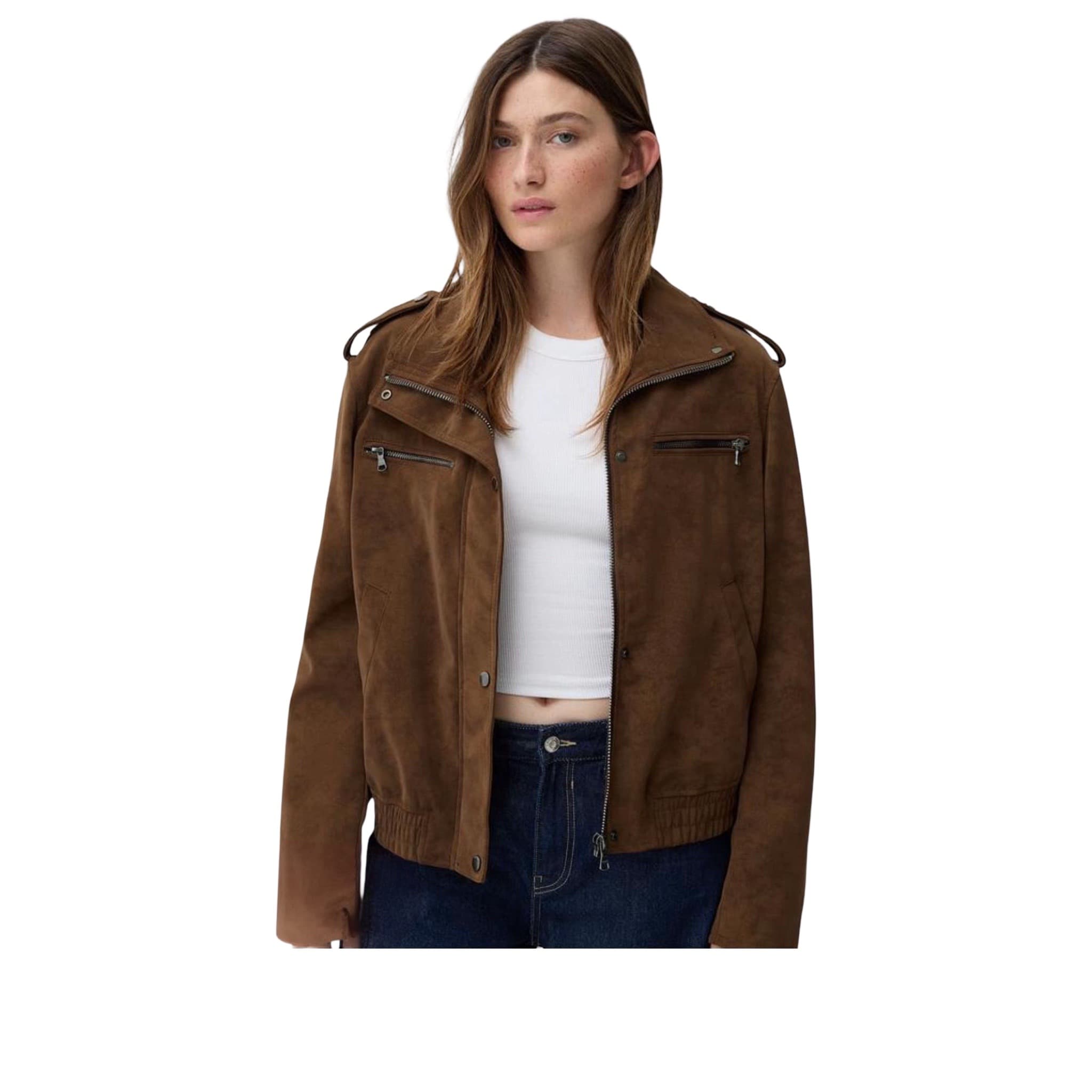 Faux Suede Jacket