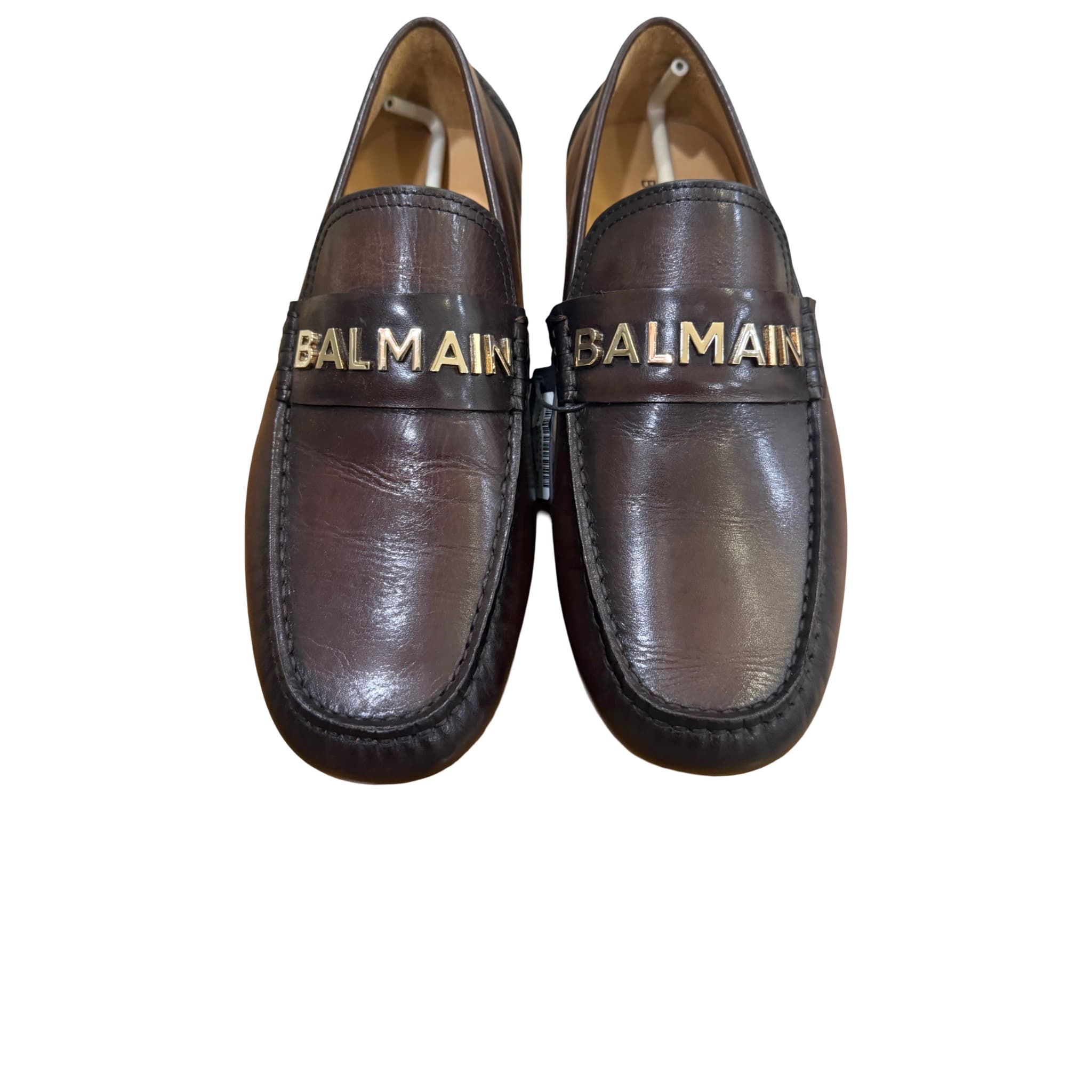 Balmain Signature Leather Loafers