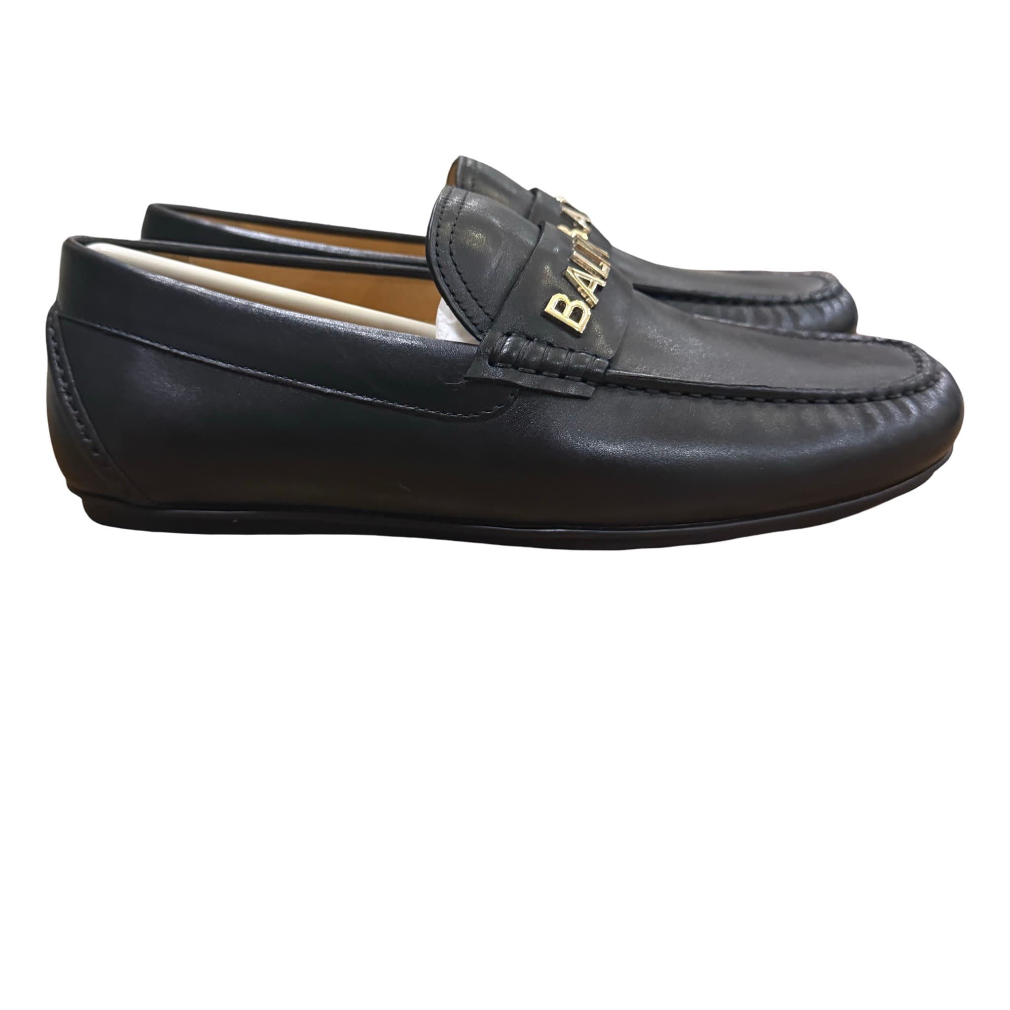 Balmain Signature Leather Loafers