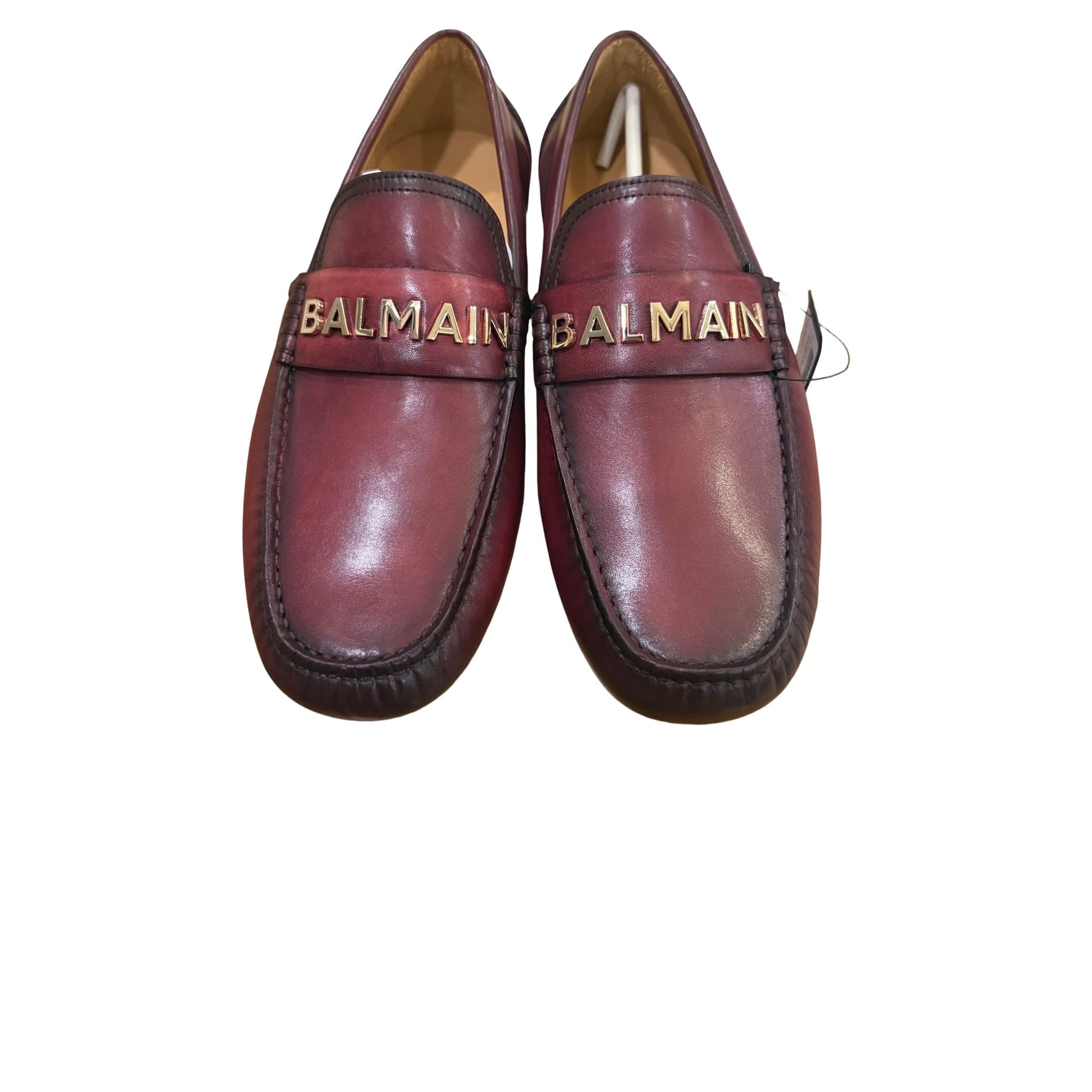 Balmain Signature Leather Loafers