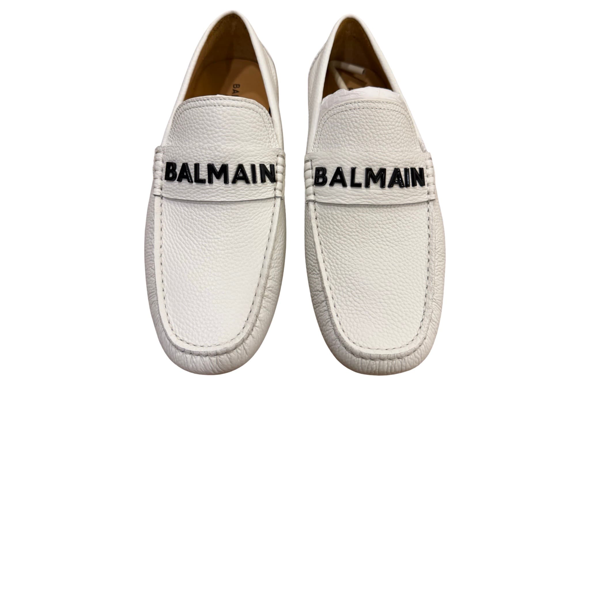 Balmain Signature Leather Loafers