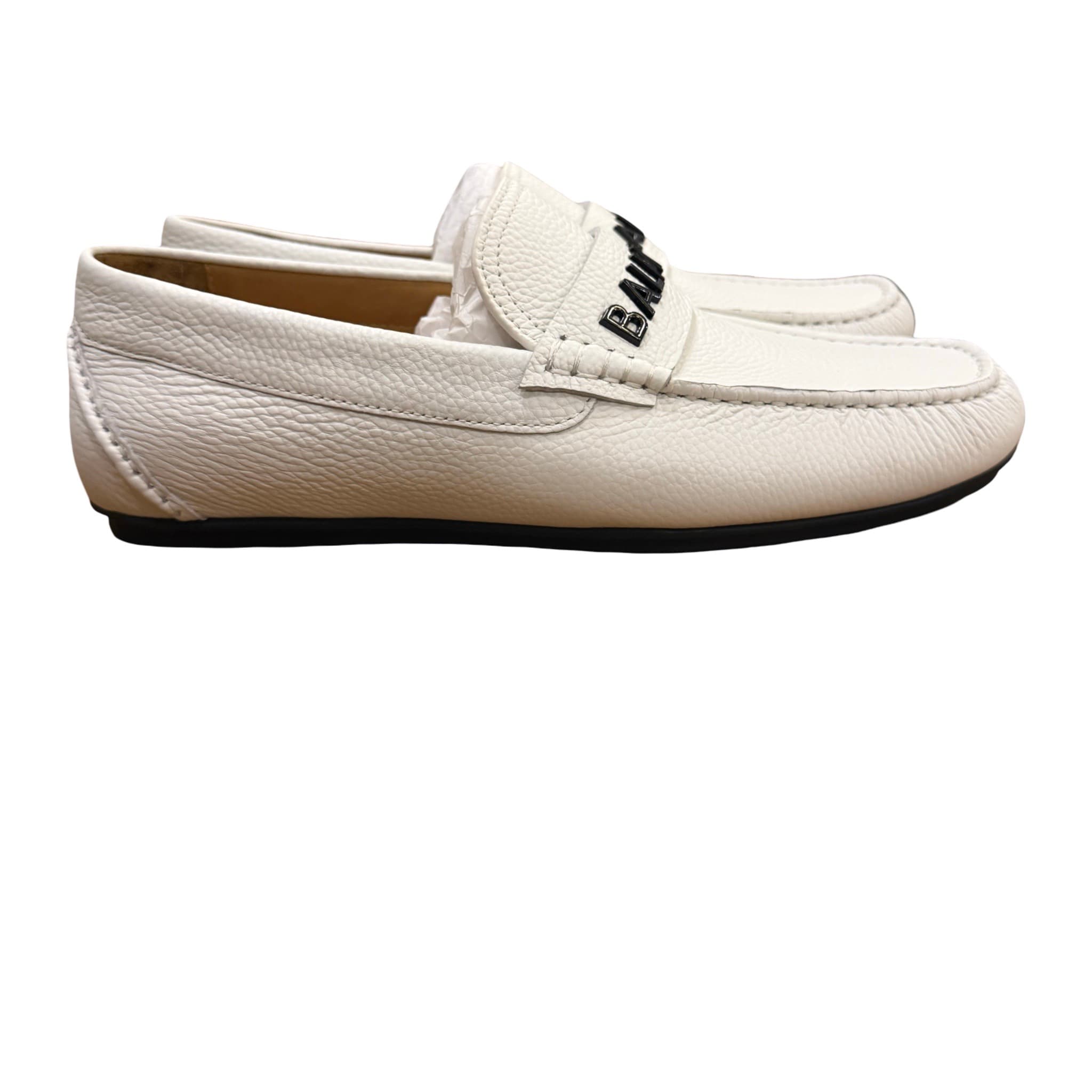 Balmain Signature Leather Loafers