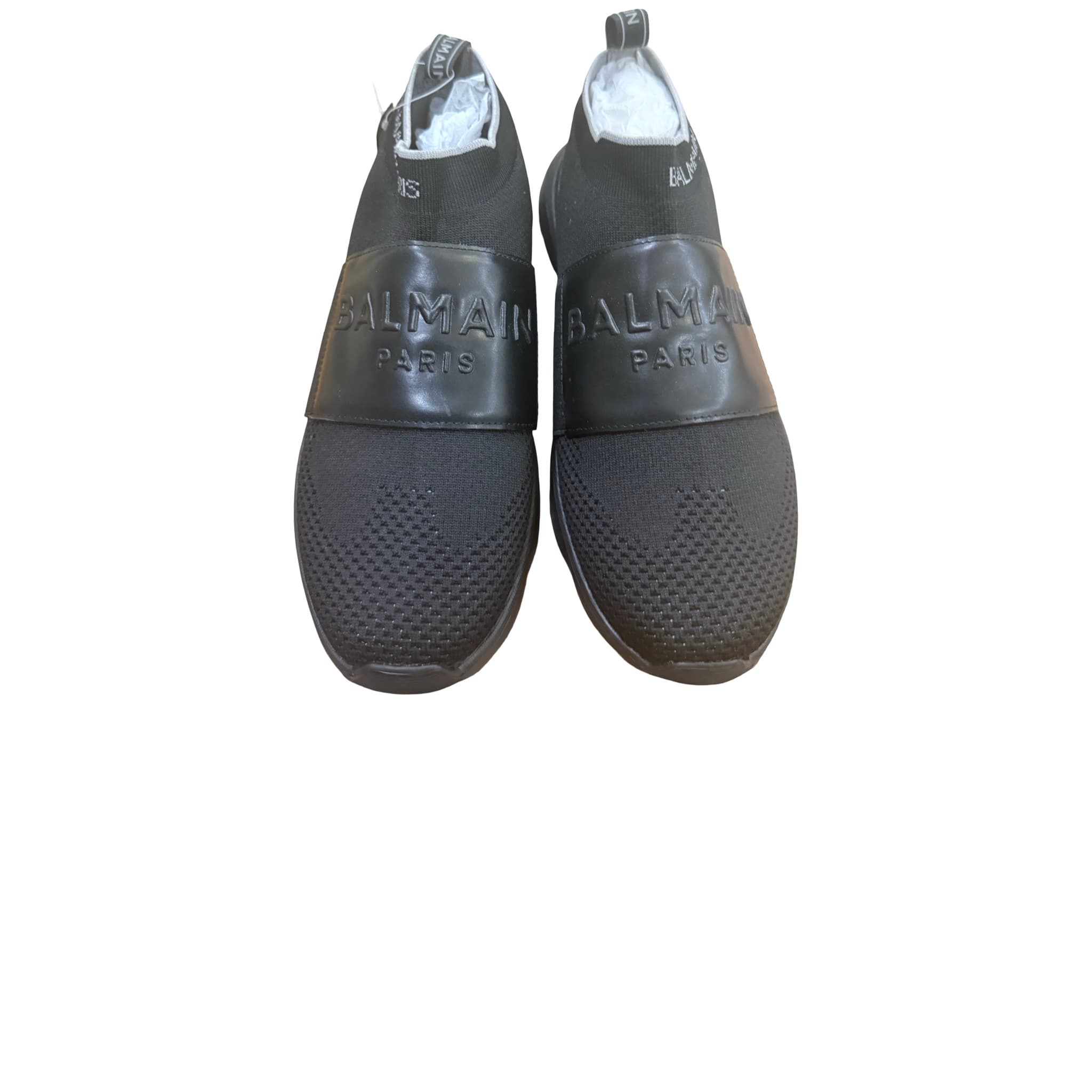 Balmain Paris Black Slip-On Sneakers