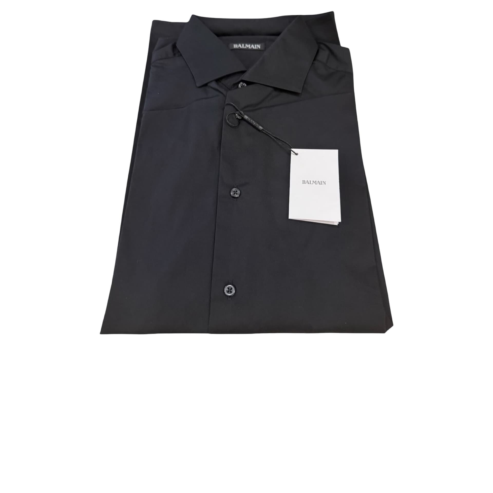 Balmain Black Shirt with Gold Back Logo Print