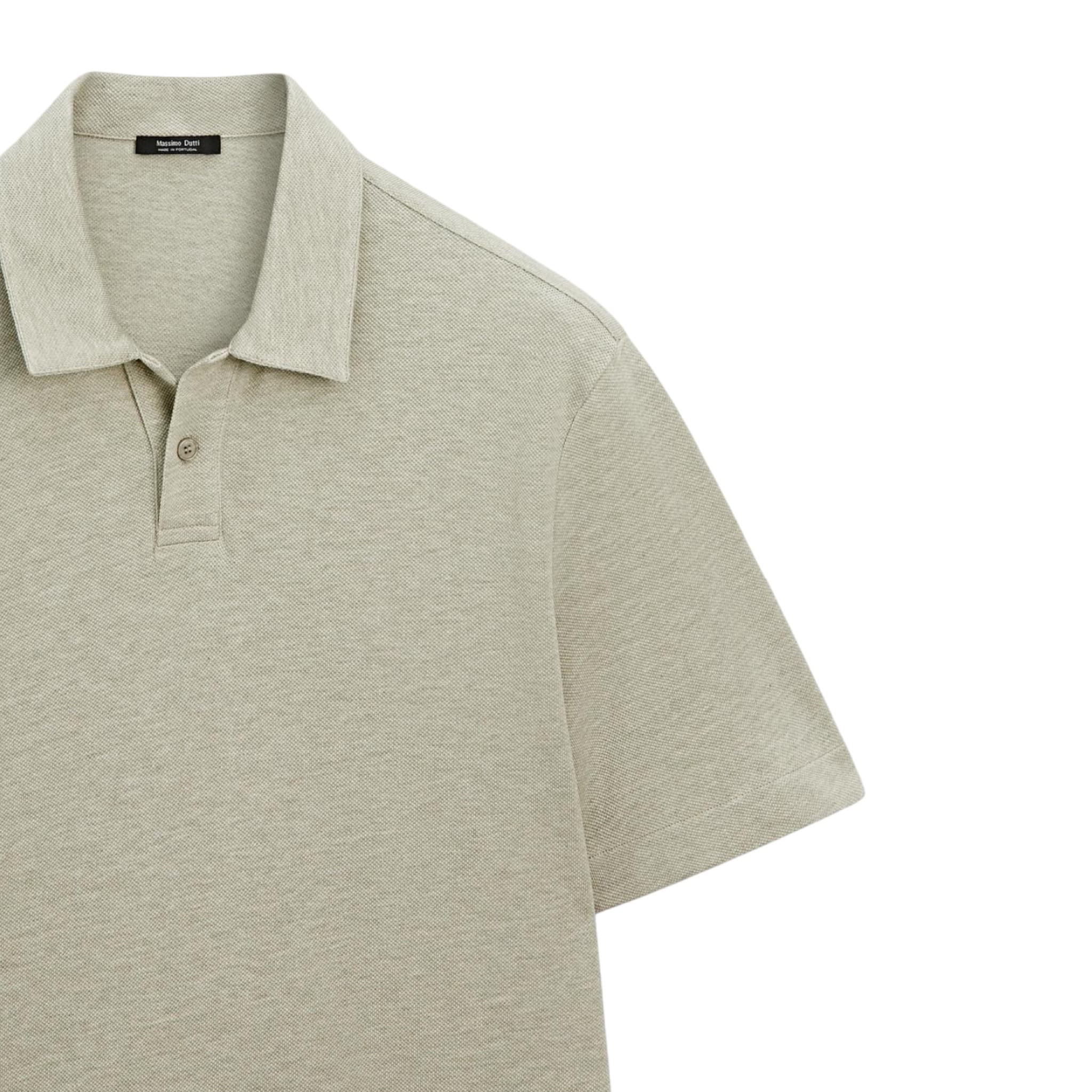 Textured Piqué Short Sleeve Polo Shirt
