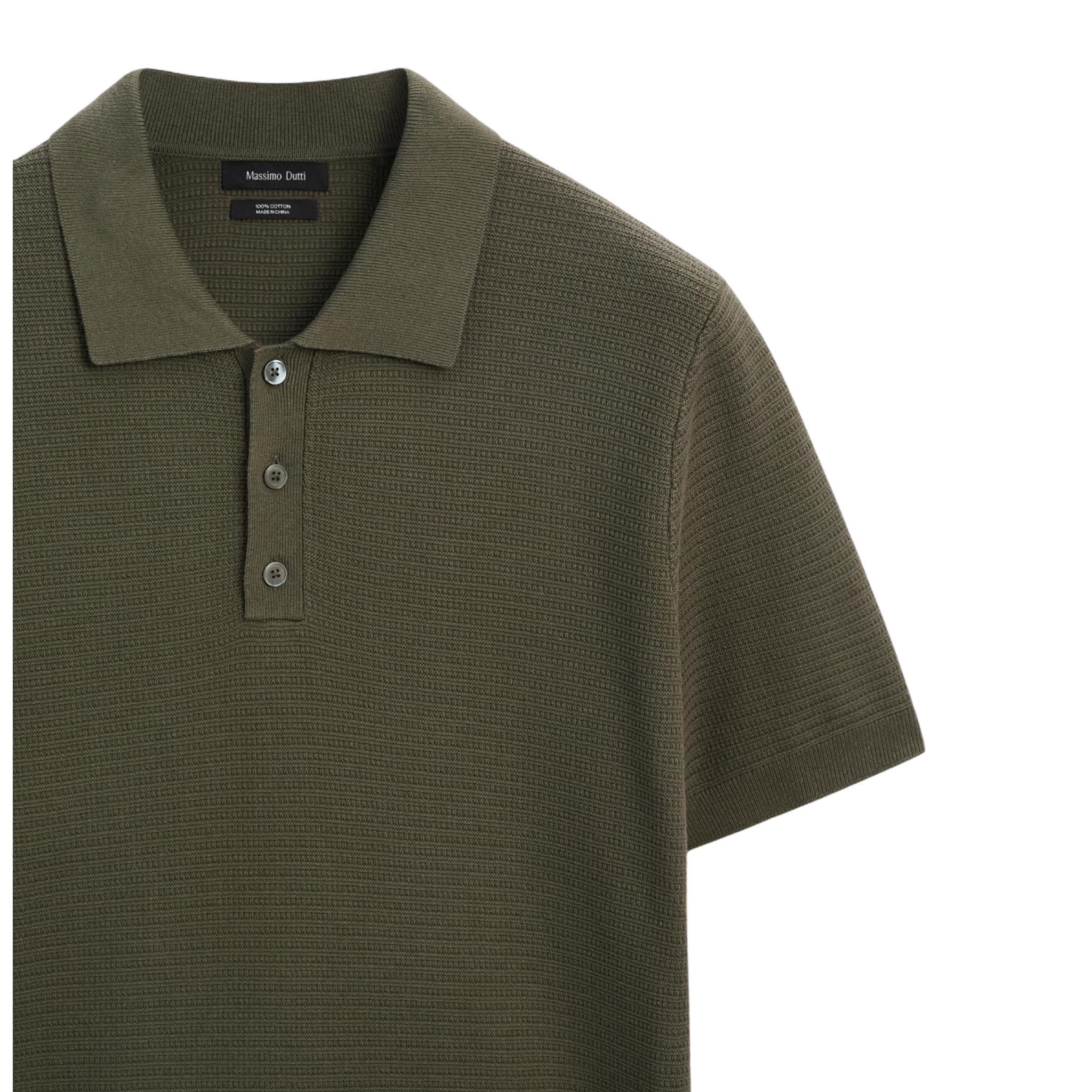 Textured Piqué Short Sleeve Polo Shirt
