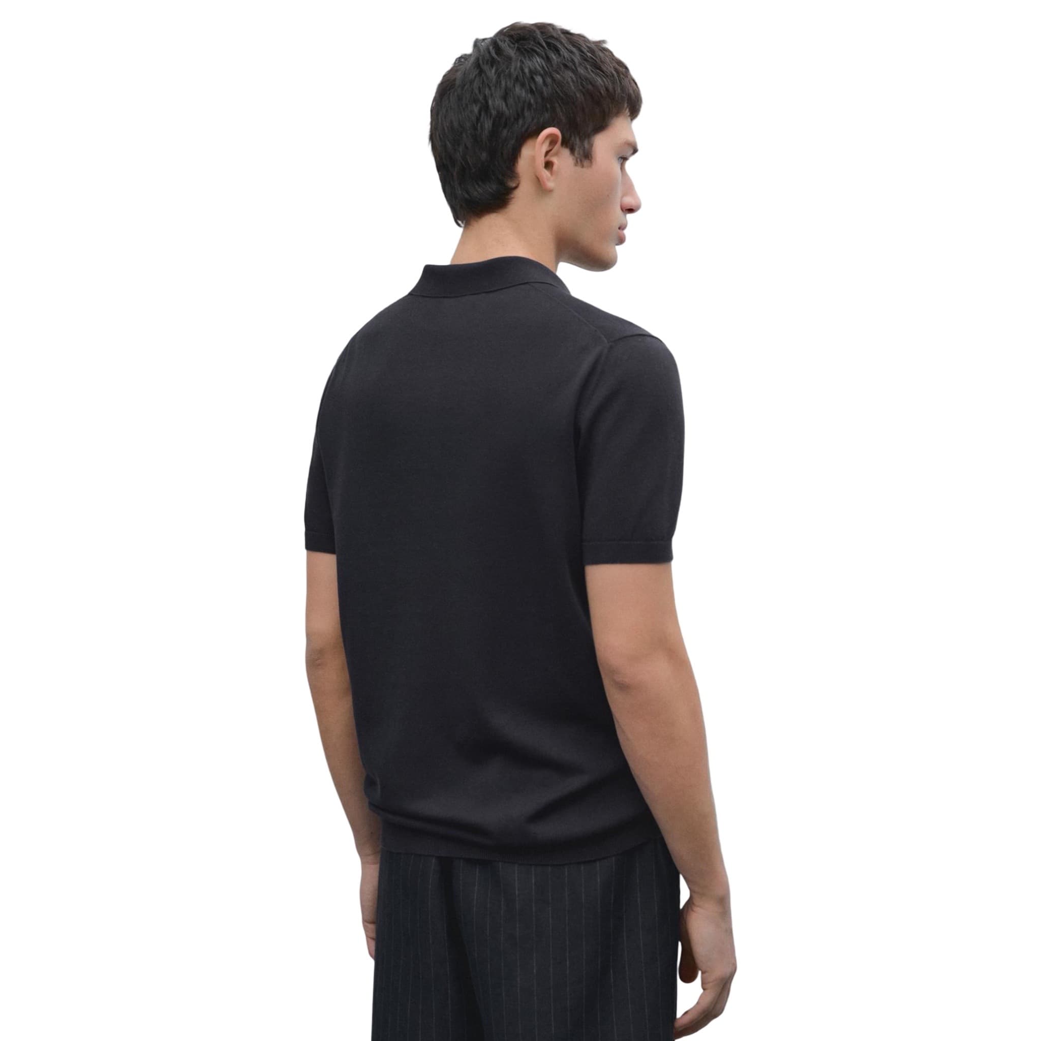Black Signature Knit Polo