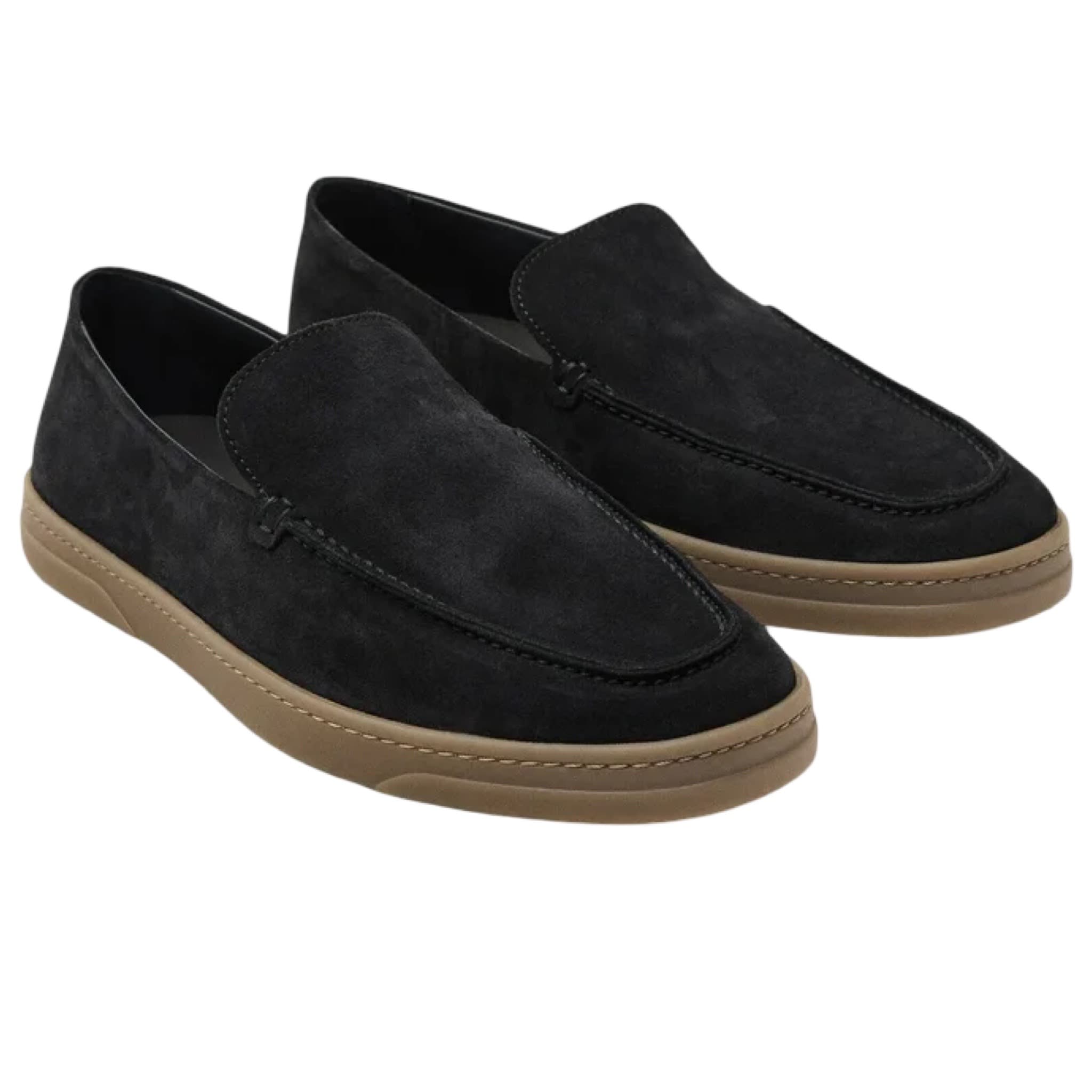 Split Suede Loafers