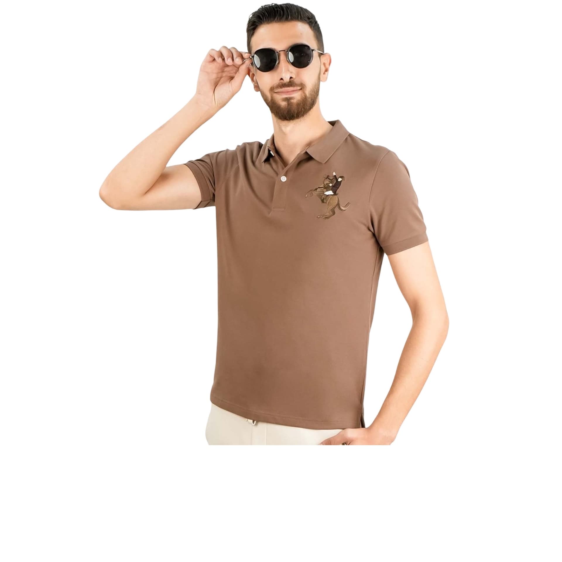 Men’s Slim-Fit Cotton Short-Sleeve Napoleon Polo