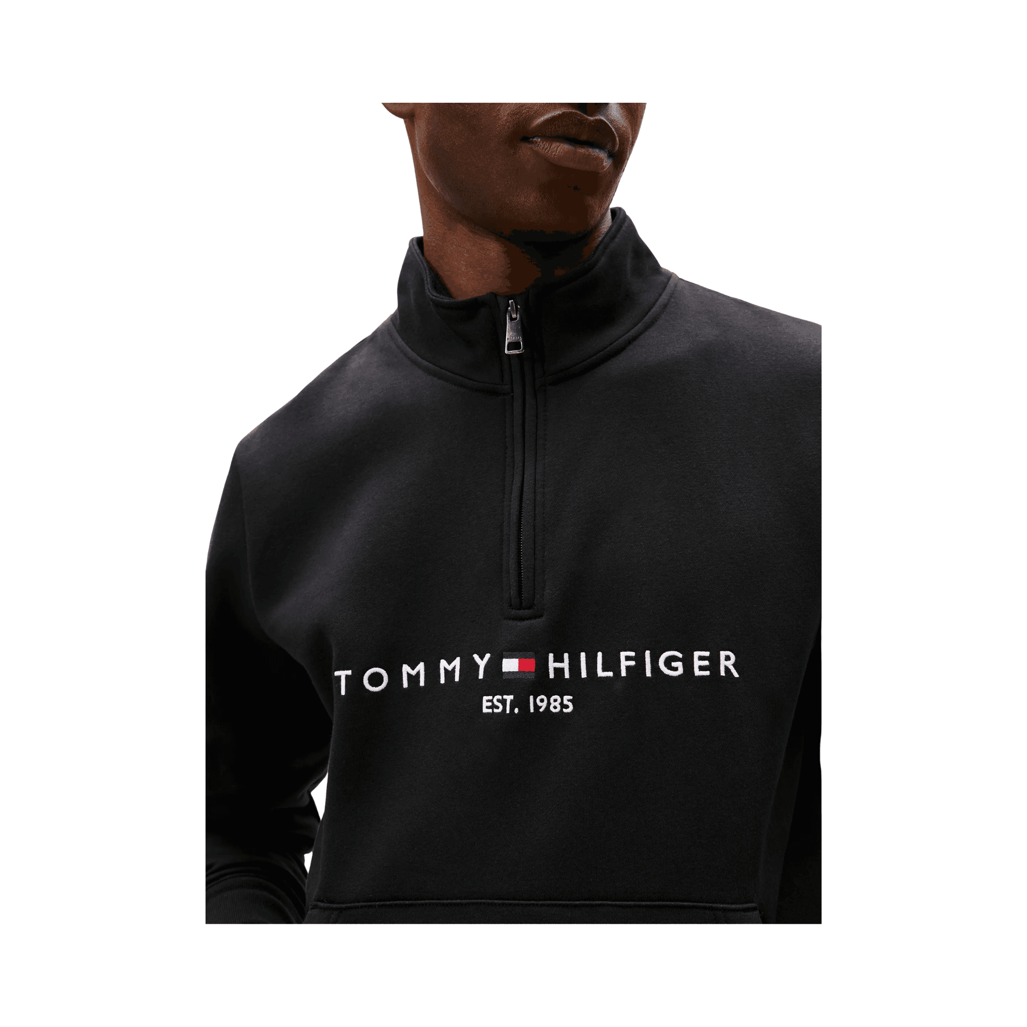 Embroidered Tommy Logo Quarter-Zip