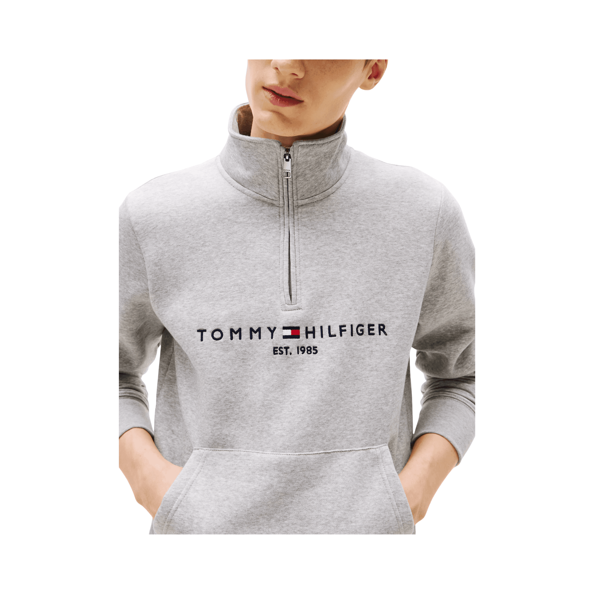 Embroidered Tommy Logo Quarter-Zip