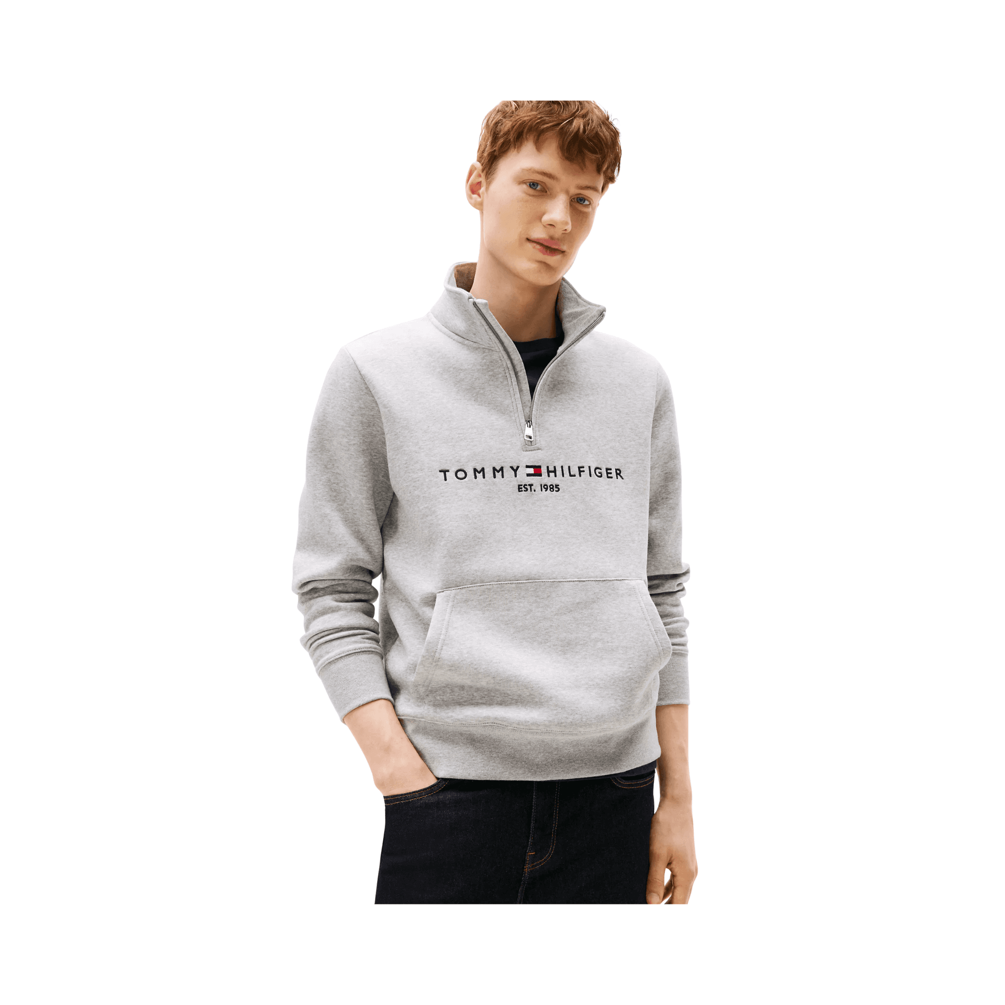 Embroidered Tommy Logo Quarter-Zip