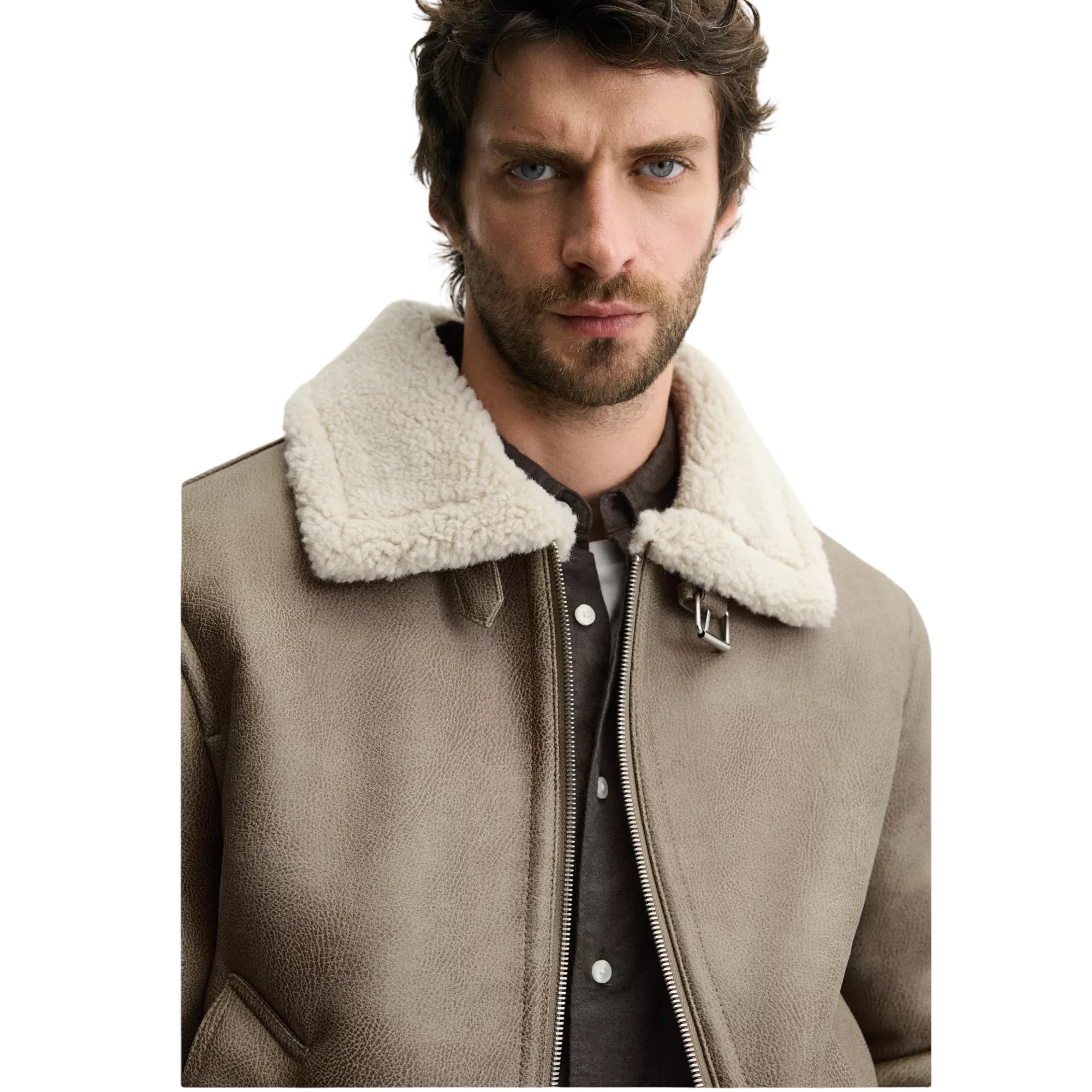 Double Faced Faux Leather Jacket