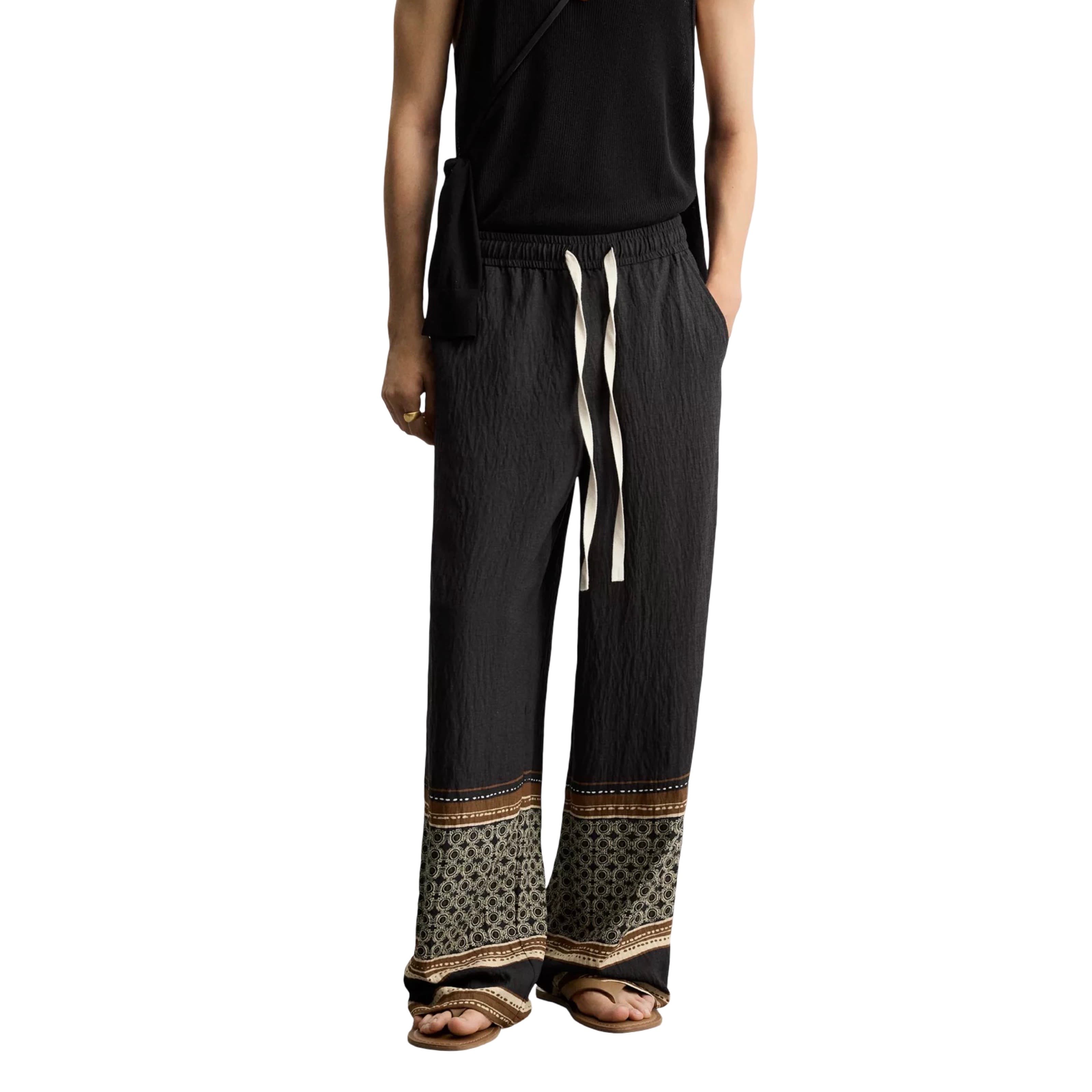 Relaxed Fit Colour Block Trousers