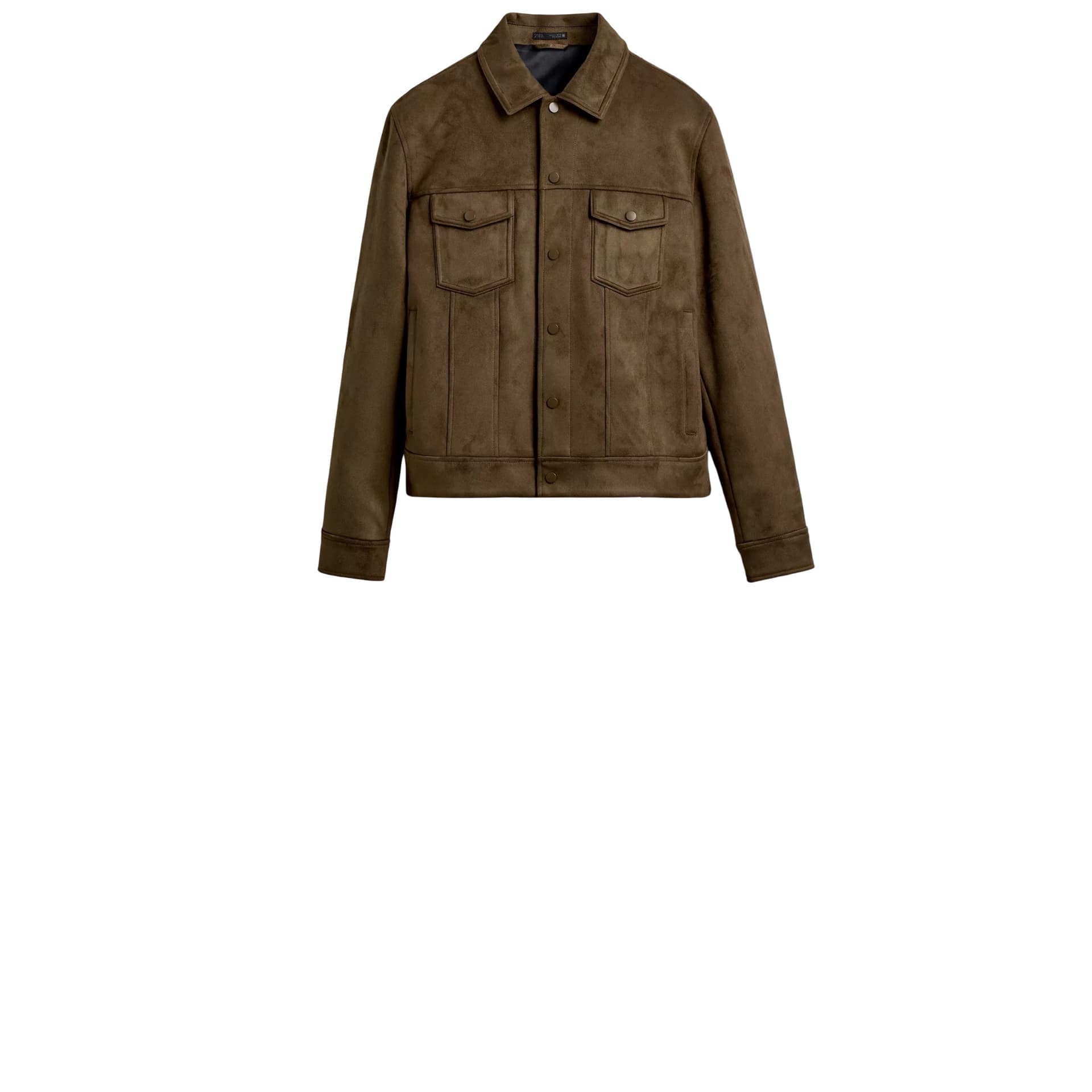 Faux Suede Regular Fit Jacket