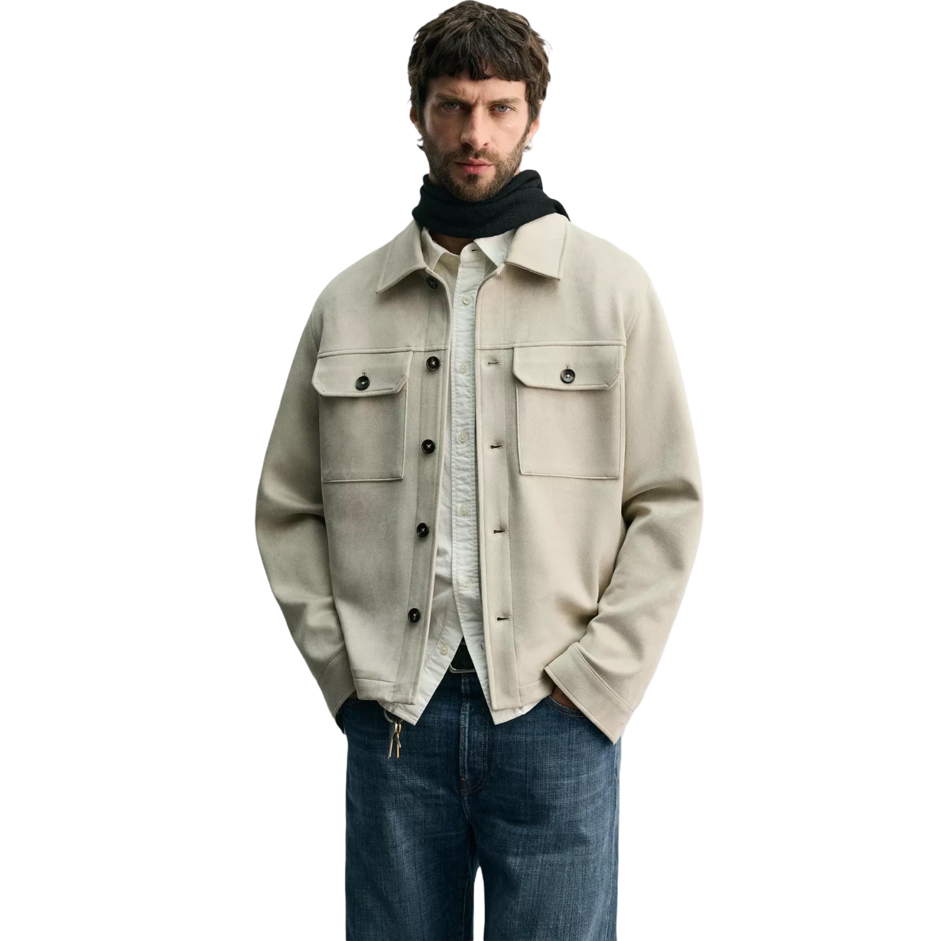 Faux Suede Overshirt