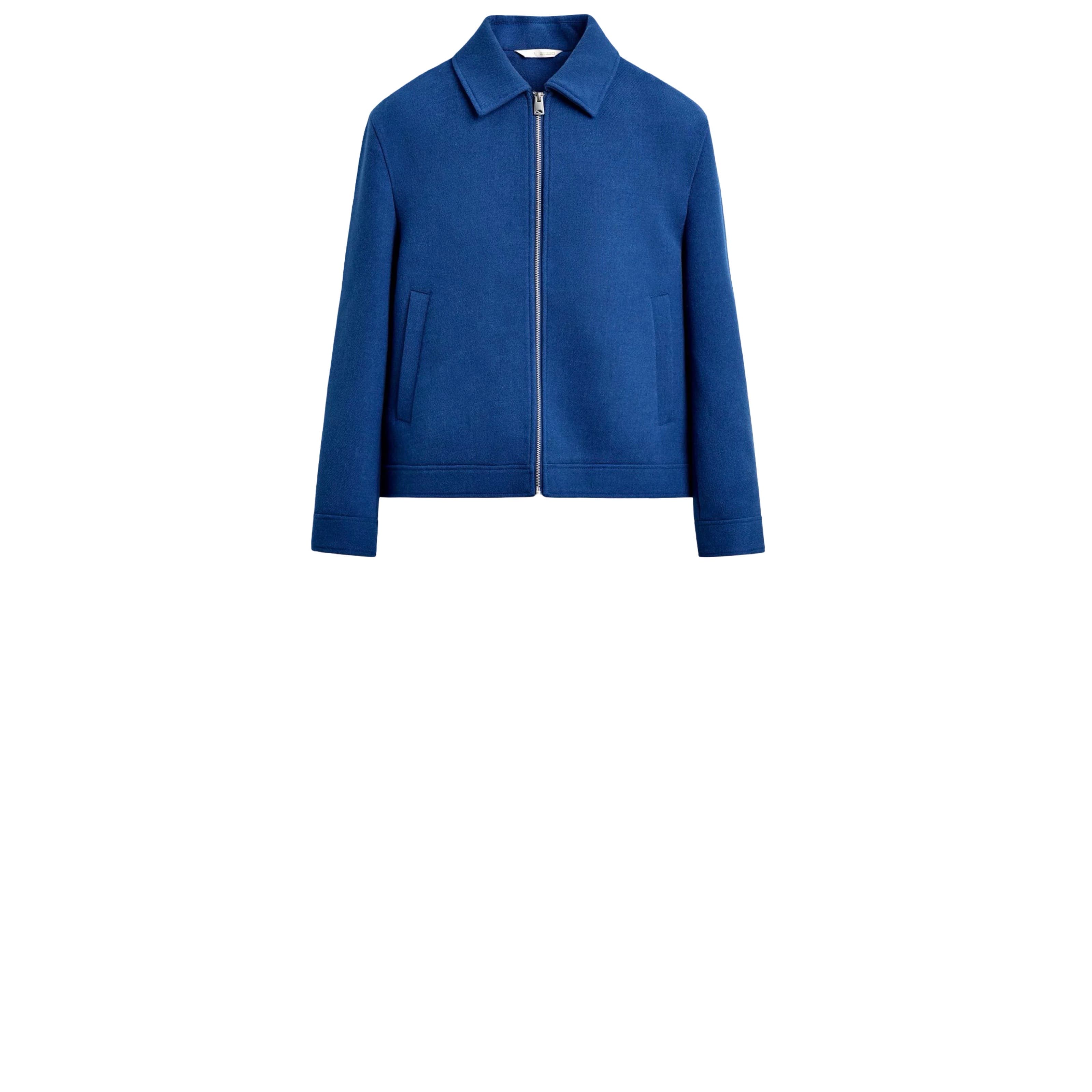 Zip Up Wool Effect Jacket